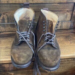 Luxury Brown Suede Men's Boots with leather lining